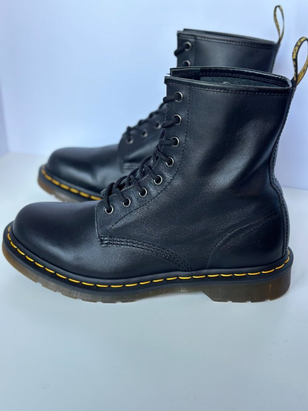 Dr. Martens 1460 Black Smooth Leather Boots Size 10